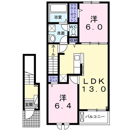 吉良吉田駅 徒歩11分 2階の物件間取画像